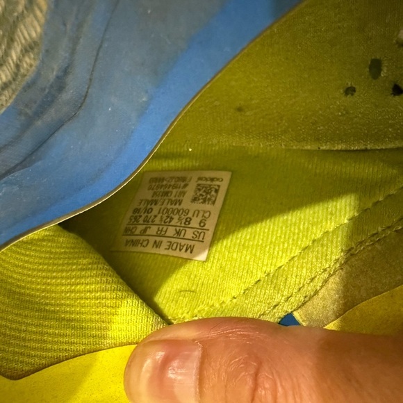 Adidas Blue and Yellow Soccer Cleats - Picture 4 of 6